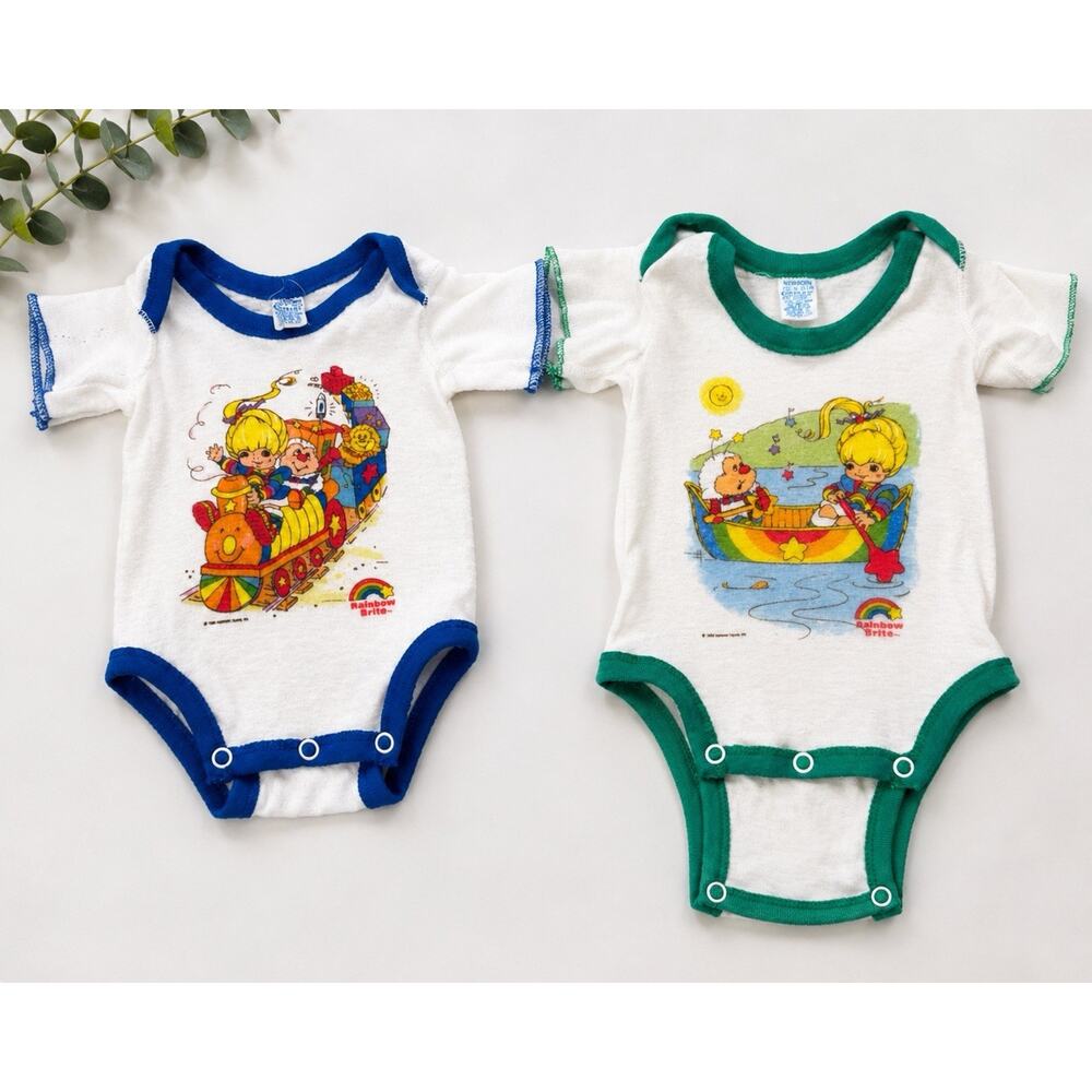 Vintage Rainbow Brite Baby Lot Of Two 1983 Hallmark Infant Retro 80s